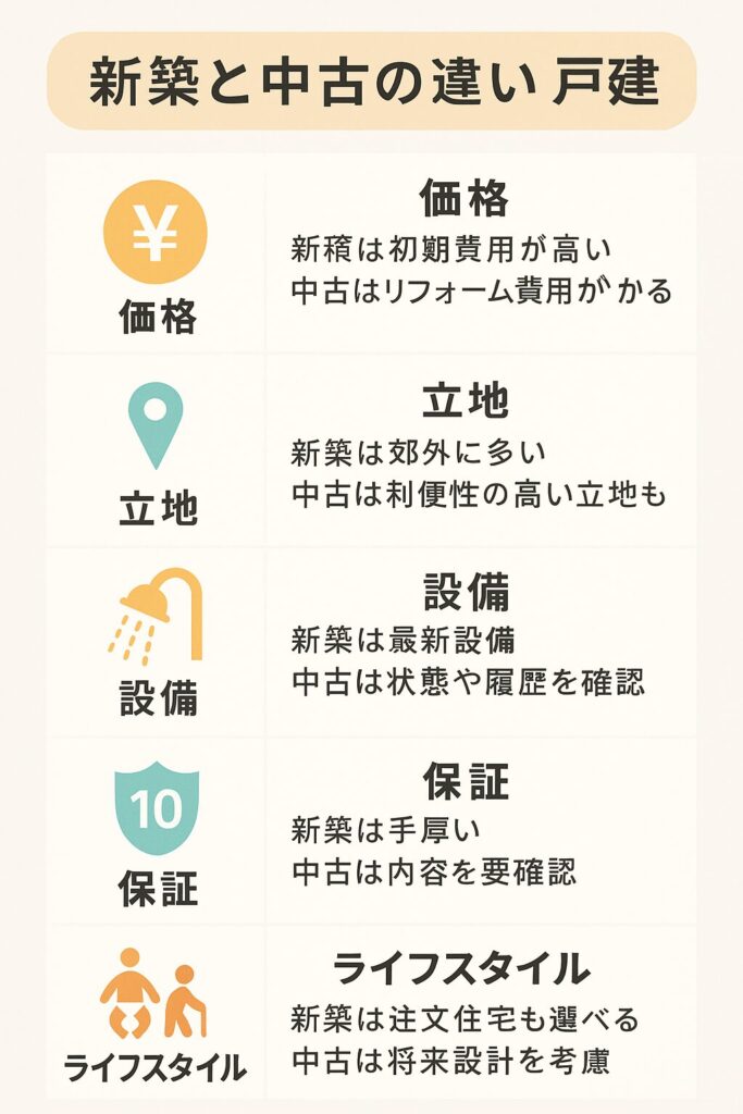 新築と中古の違い　戸建てまとめ